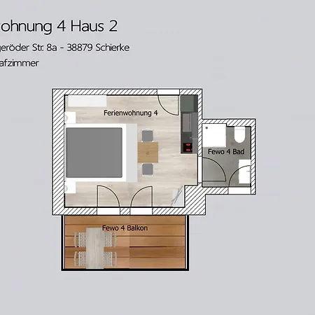 Auszeit-im-harz Haus 2 4 公寓